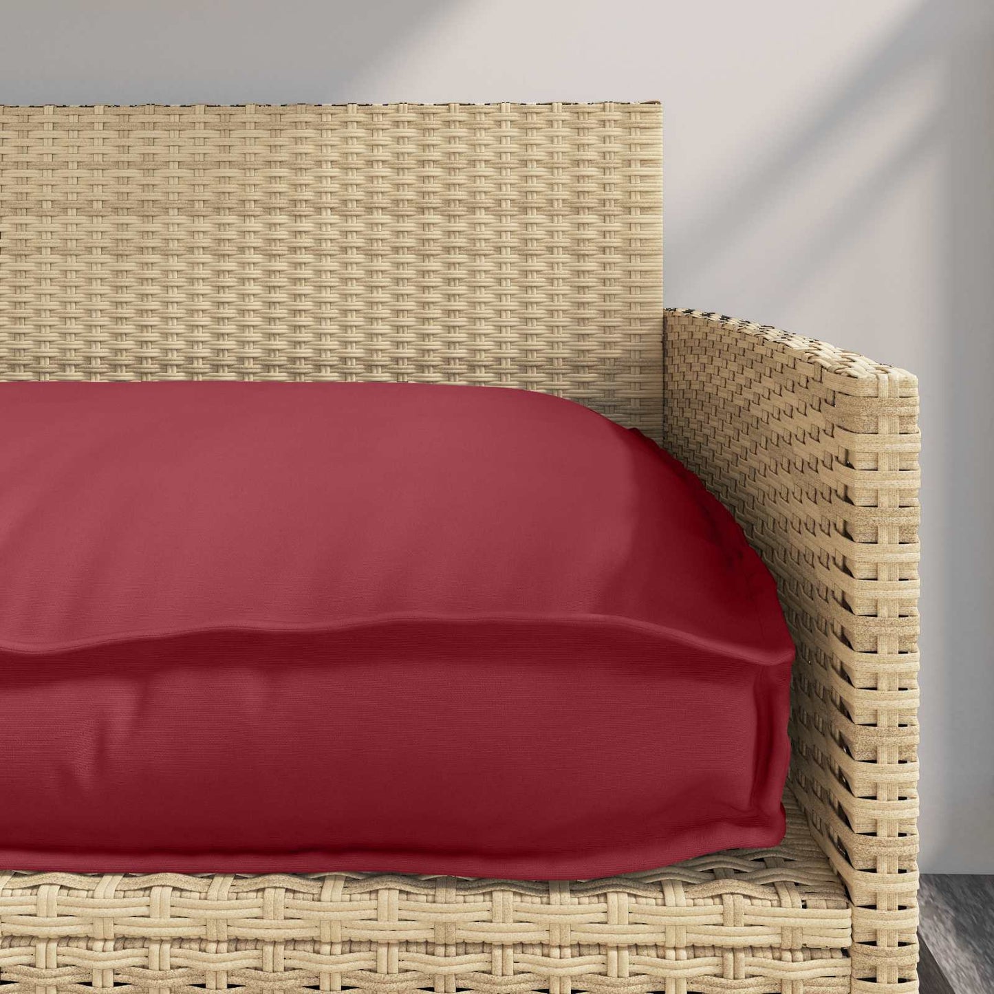 Pude Vinrød 120 x 60 x 12 cm Oxford stof