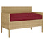 Pude Vinrød 120 x 60 x 12 cm Oxford stof