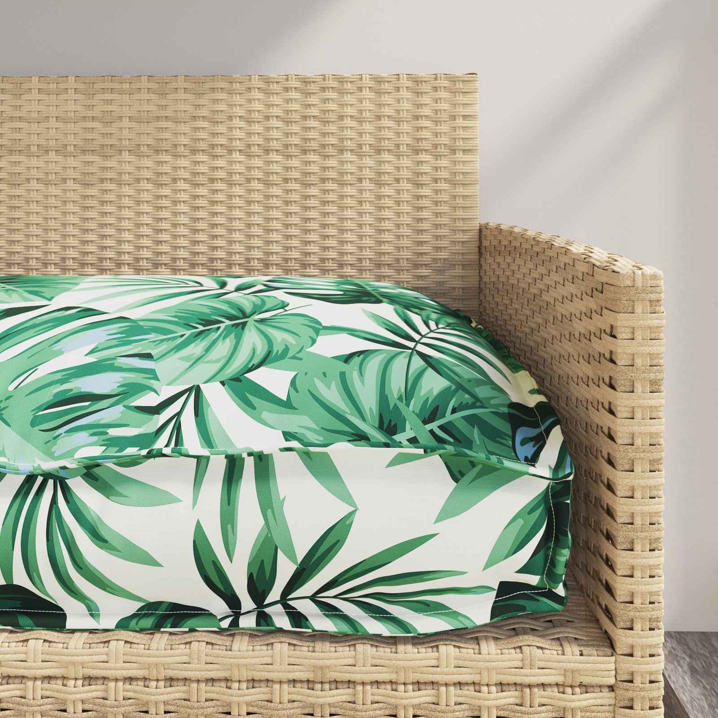 Pude Bladmønster 120 x 60 x 12 cm Oxford stof Blad