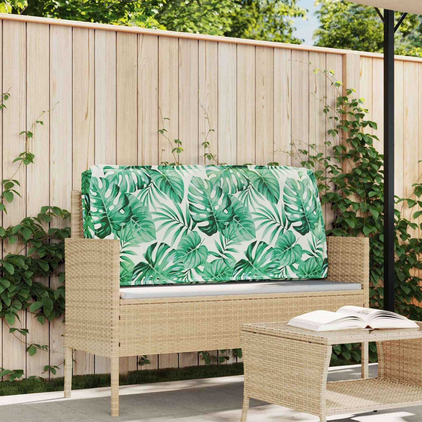 Pude Bladmønster 120 x 60 x 12 cm Oxford stof Blad