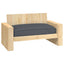 Pude Antracit 120 x 80 x 12 cm Oxford stof