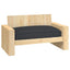 Pude Sort 120 x 80 x 12 cm Oxford stof