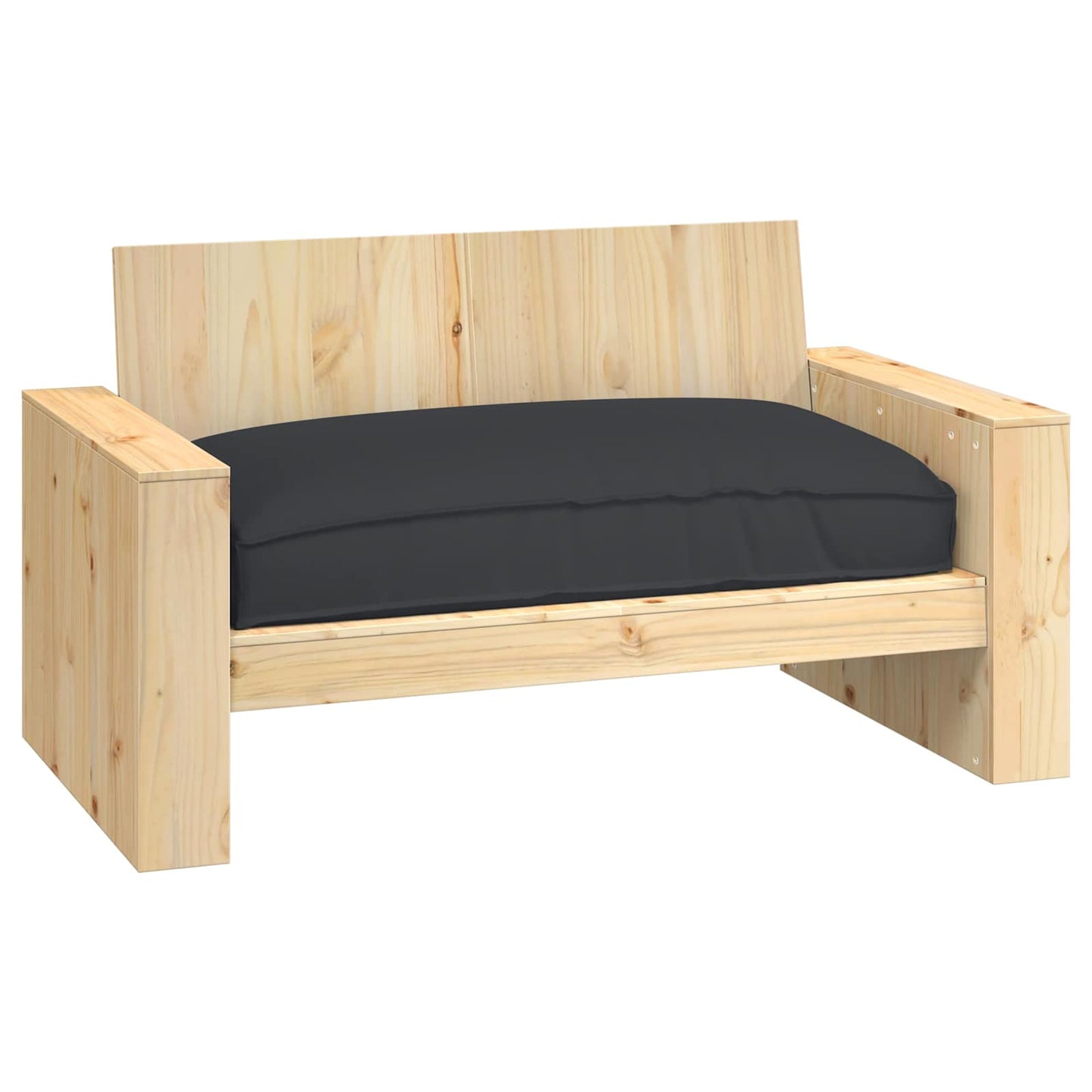 Pude Sort 120 x 80 x 12 cm Oxford stof