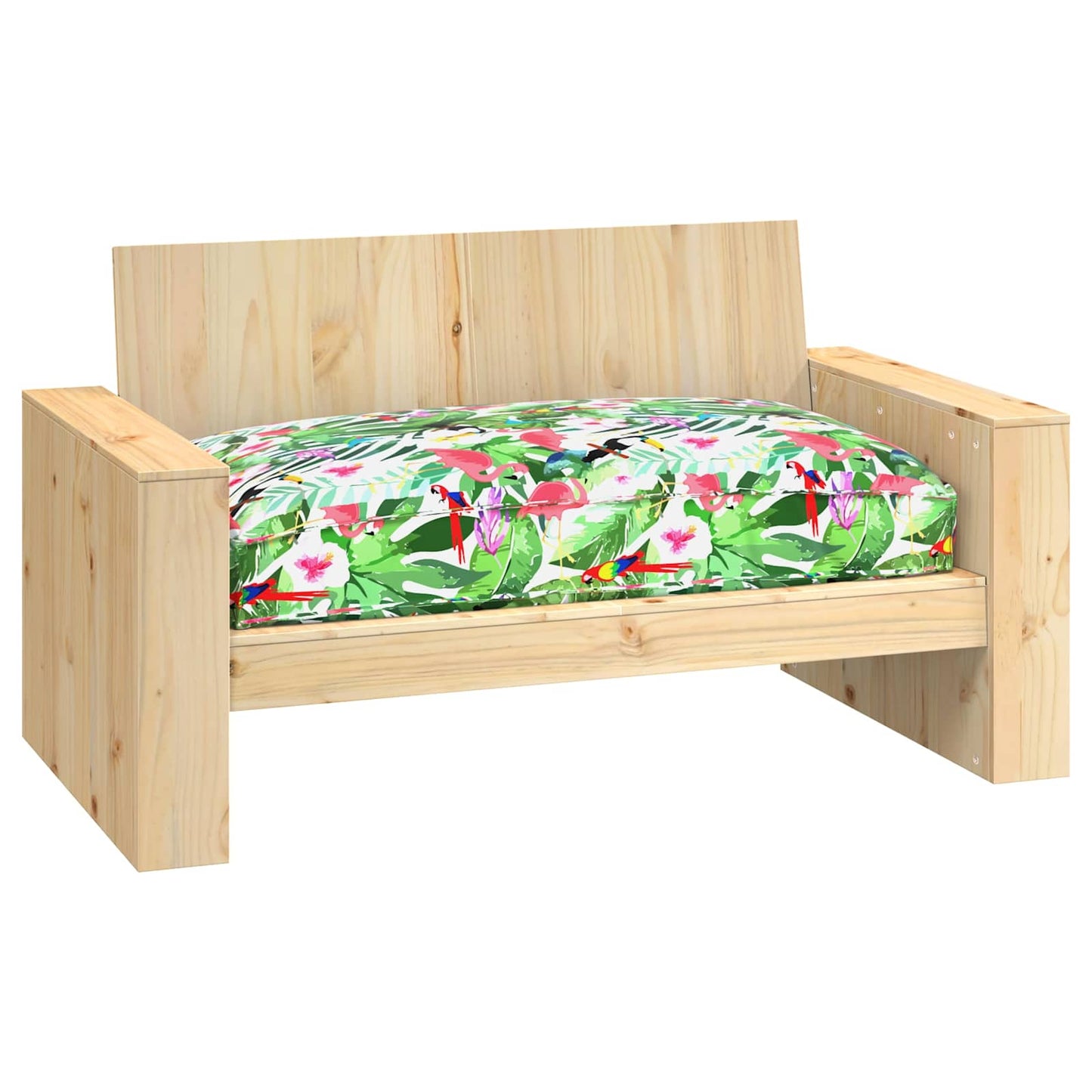 Pude Blomstret Flerfarvet 120 x 80 x 12 cm Oxford stof