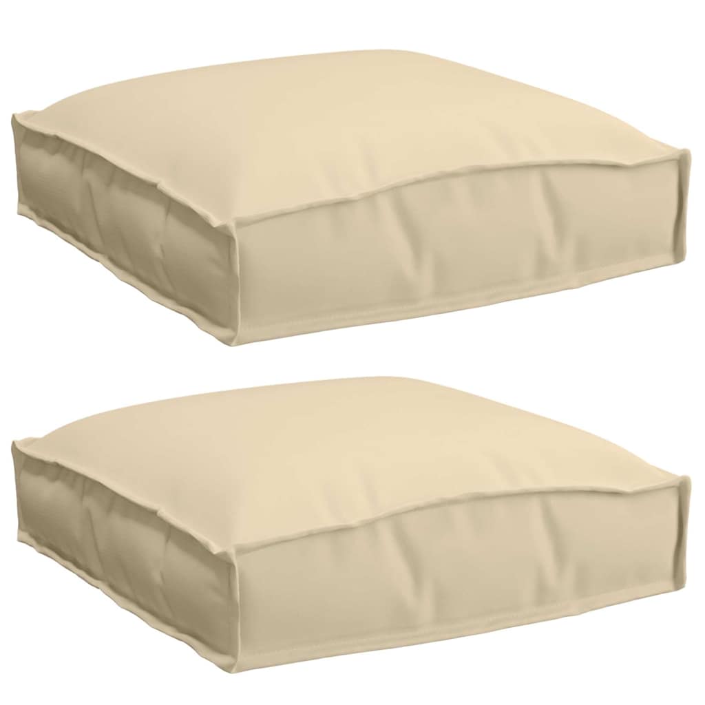 Pude 2 pcs Beige 40 x 40 x 8 cm Oxford stof