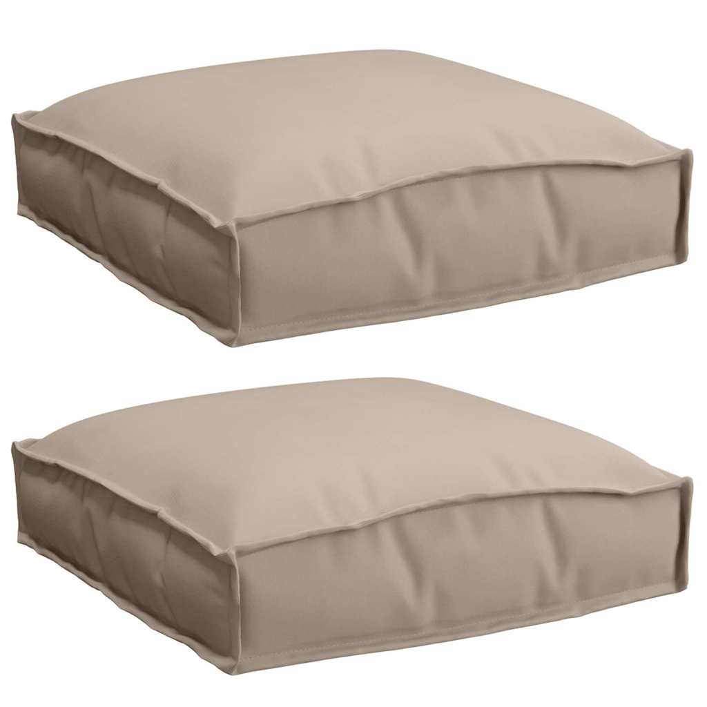 Pude 2 pcs Gråbrun 40 x 40 x 8 cm Oxford stof