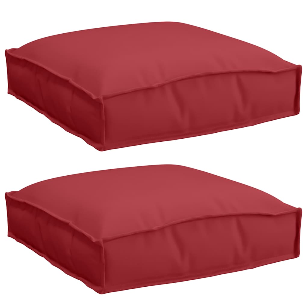 Pude 2 pcs Vinrød 40 x 40 x 8 cm Oxford stof