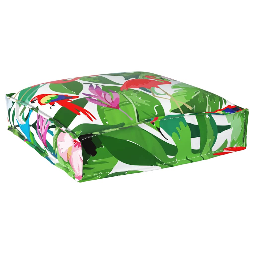 Pude Blomstret 2 pcs Flerfarvet 40 x 40 x 8 cm Oxford stof