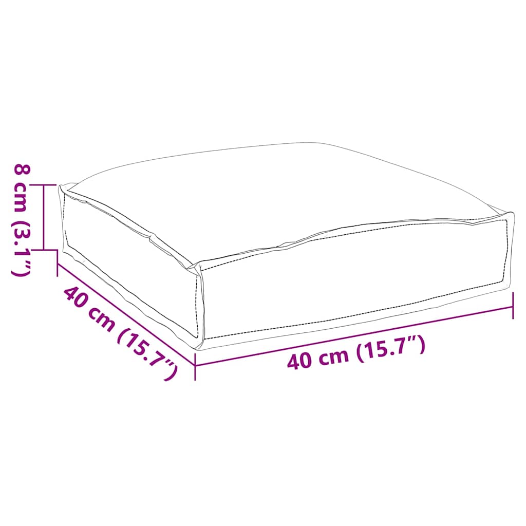 Pude Blomstret 2 pcs Flerfarvet 40 x 40 x 8 cm Oxford stof
