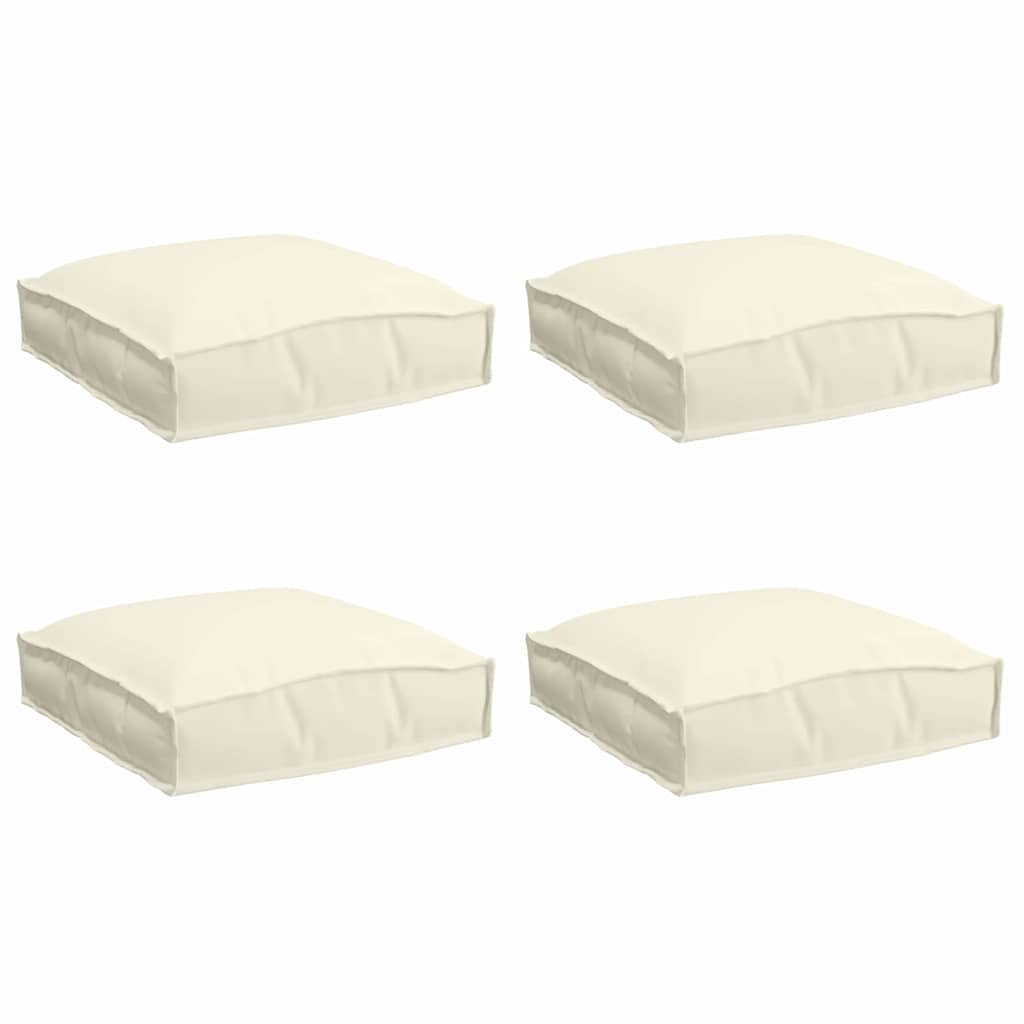 Pude 4 pcs Creme 40 x 40 x 8 cm Oxford stof