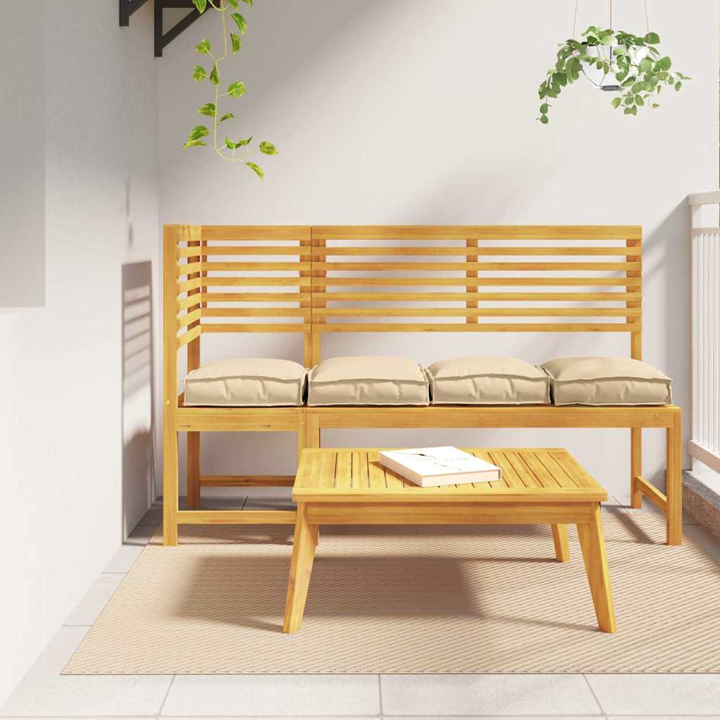 Pude 4 pcs Beige 40 x 40 x 8 cm Oxford stof