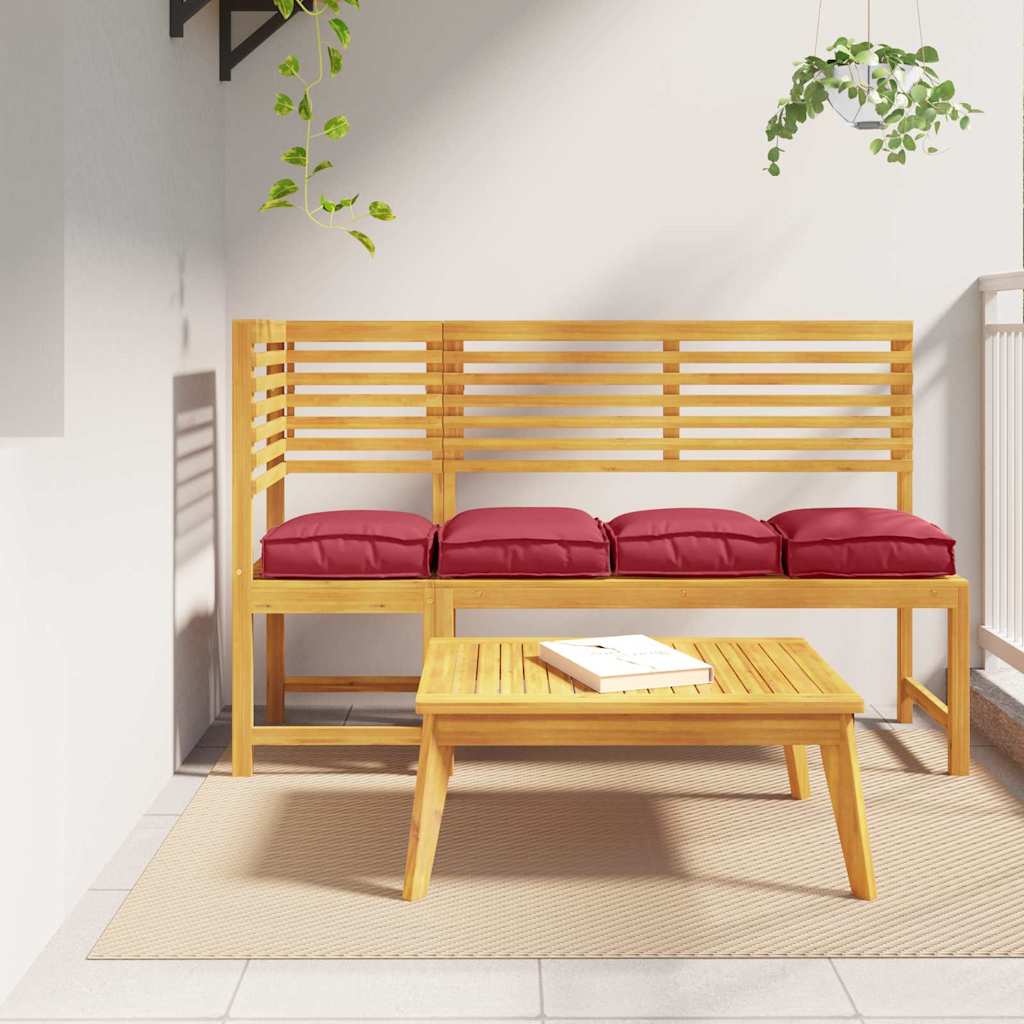 Stolehynder 4 stk - vinrød 40 × 40 × 8 cm i oxfordstof