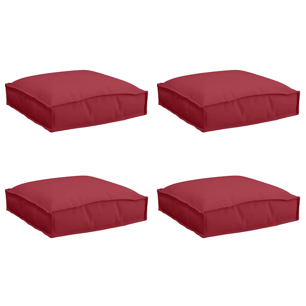Pude 4 pcs Vinrød 40 x 40 x 8 cm Oxford stof