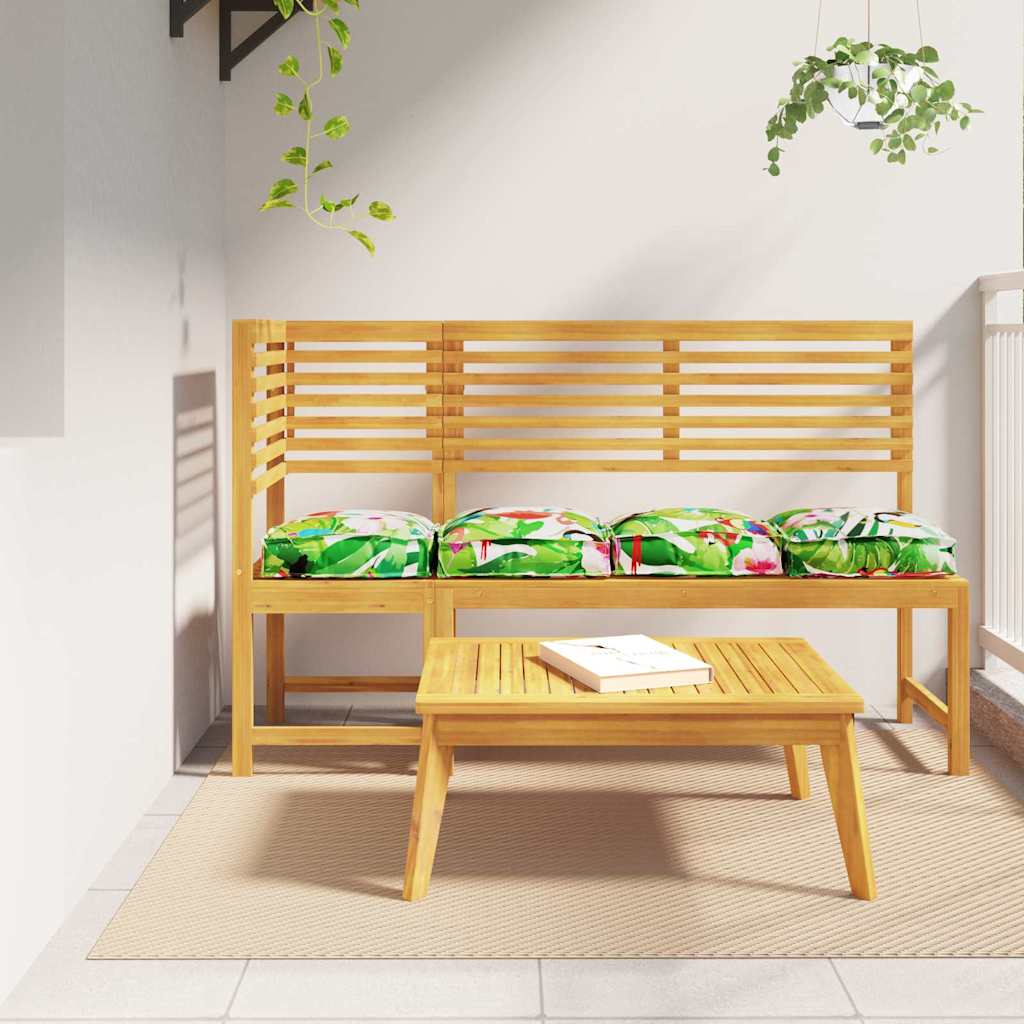 Pude Blomstret 4 pcs Flerfarvet 40 x 40 x 8 cm Oxford stof
