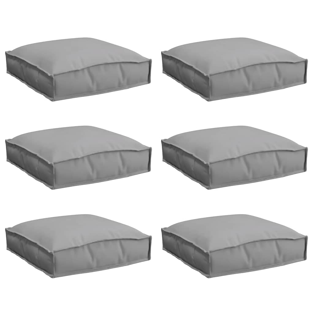 Pude 6 pcs Grå 40 x 40 x 8 cm Oxford stof