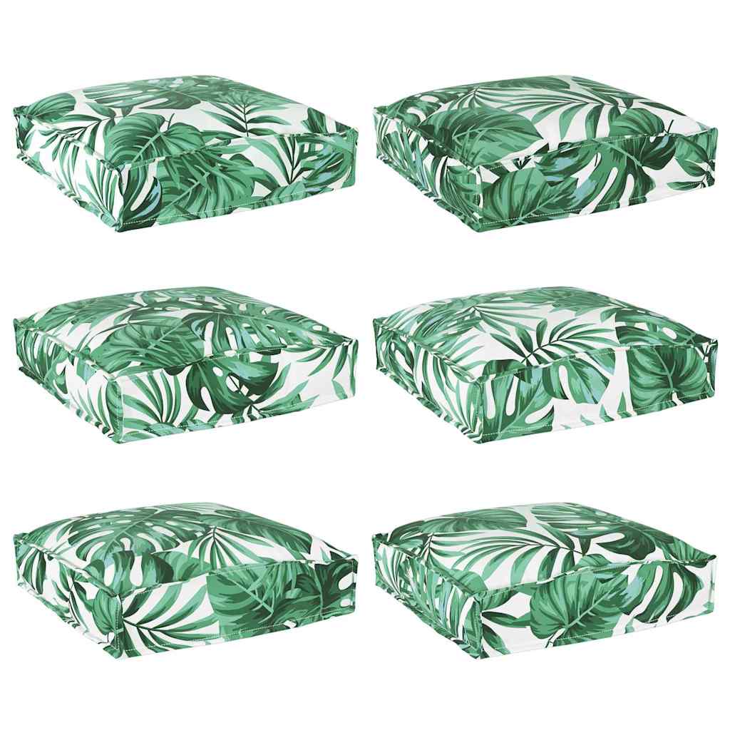 Pude Blad 6 pcs Bladmønster 40 x 40 x 8 cm Oxford stof