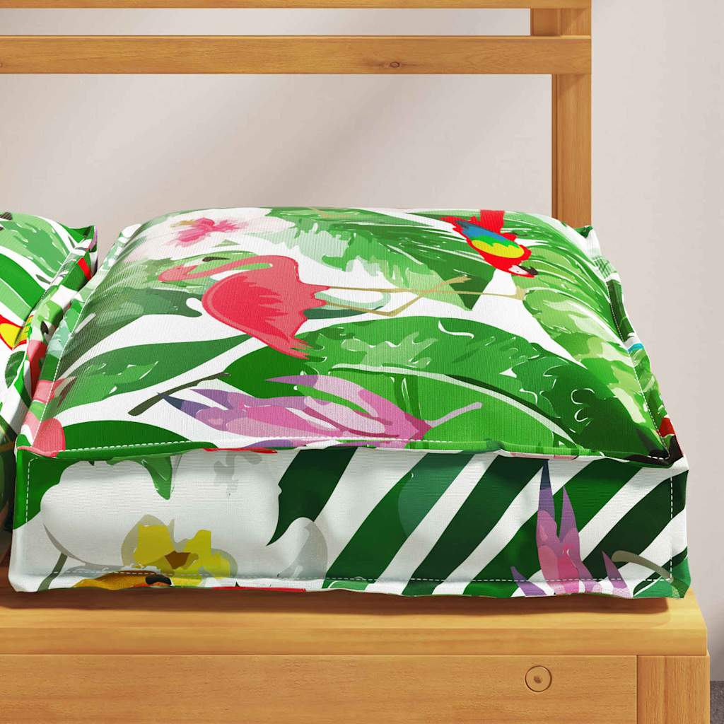 Pude Blomstret 6 pcs Flerfarvet 40 x 40 x 8 cm Oxford stof
