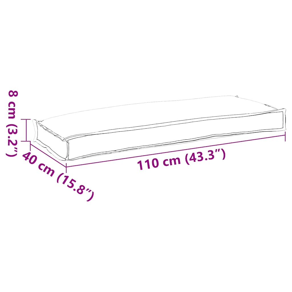 Pude Gråbrun 110 x 40 x 8 cm Oxford stof