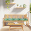 Pallet pude Grøn Blad Mønster 180 x 40 x 8 cm Oxford stof