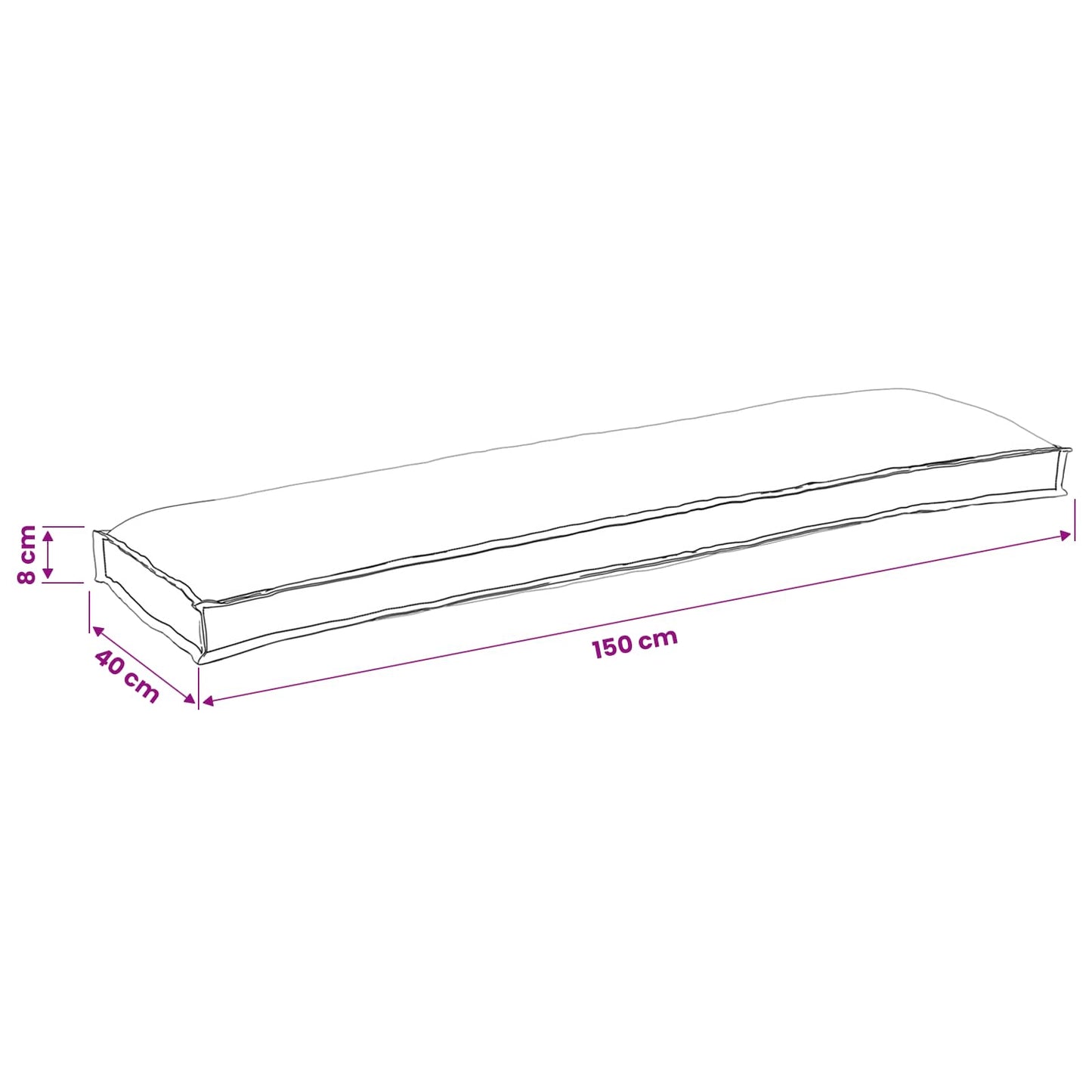 Palle Pudesæt 2 pcs Creme 150 x 40 x 8 cm Oxford Stof