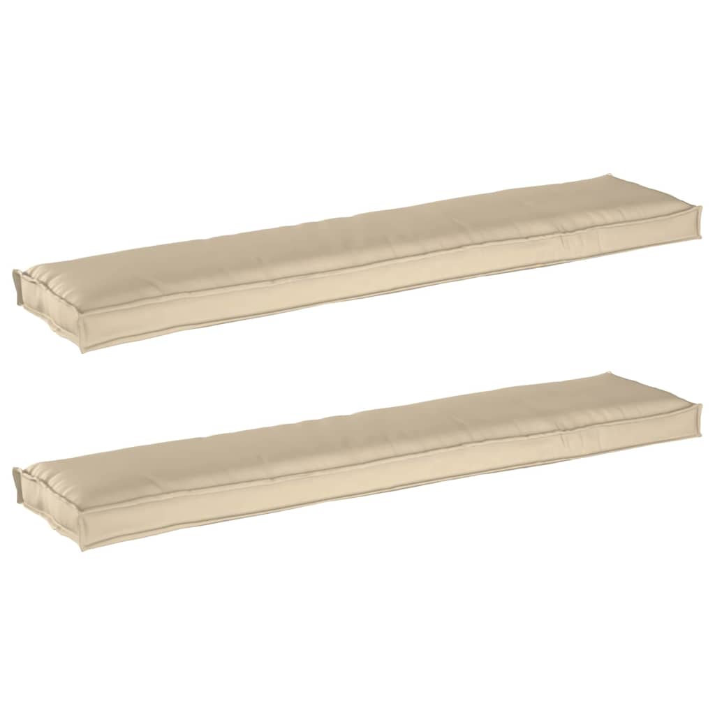 Palle Pudesæt 2 pcs Beige 180 x 40 x 8 cm Oxford Stof
