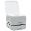 Camping Toilet Sæt 2 pcs Grå og Hvid Høj-densitet Polyethylen