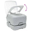 Camping Toilet Sæt 2 pcs Grå og Hvid Høj-densitet Polyethylen