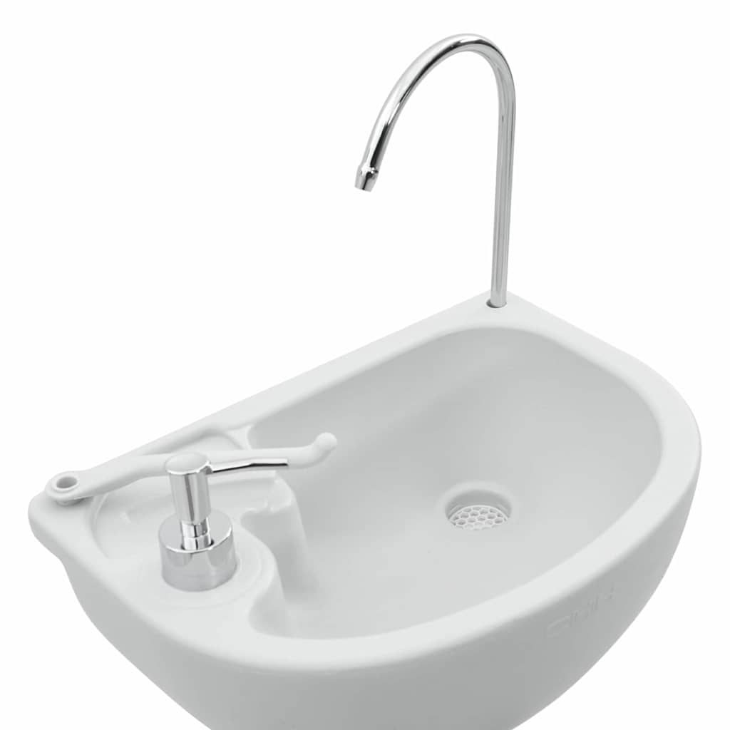 Camping Toilet Sæt 2 pcs Blå og Hvid Høj-densitet Polyethylen