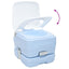 Camping Toilet Sæt 2 pcs Blå og Hvid Høj-densitet Polyethylen