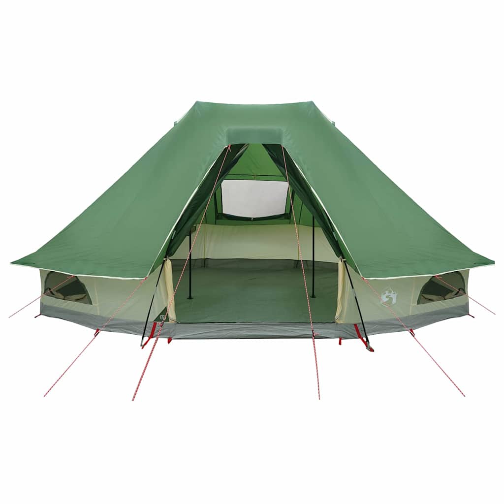 Tipi telt med tag med opbevaring Grøn 466 x 310 x 240 cm taft