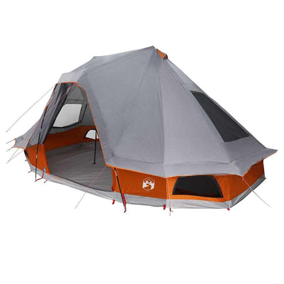 Tipi telt med tag Grå og orange 466 x 310 x 240 cm taft