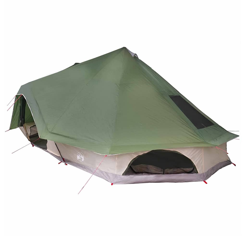Tipi telt med tag med opbevaring Grøn 680 x 430 x 270 cm taft