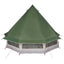 Tipi telt med tag med opbevaring Grøn 404 x 370 x 270 cm taft