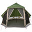 Tipi telt med tag med opbevaring Grøn 404 x 370 x 270 cm taft