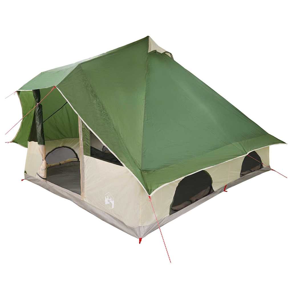 Tipi telt med tag med opbevaring Grøn 358 x 296 x 258 cm taft