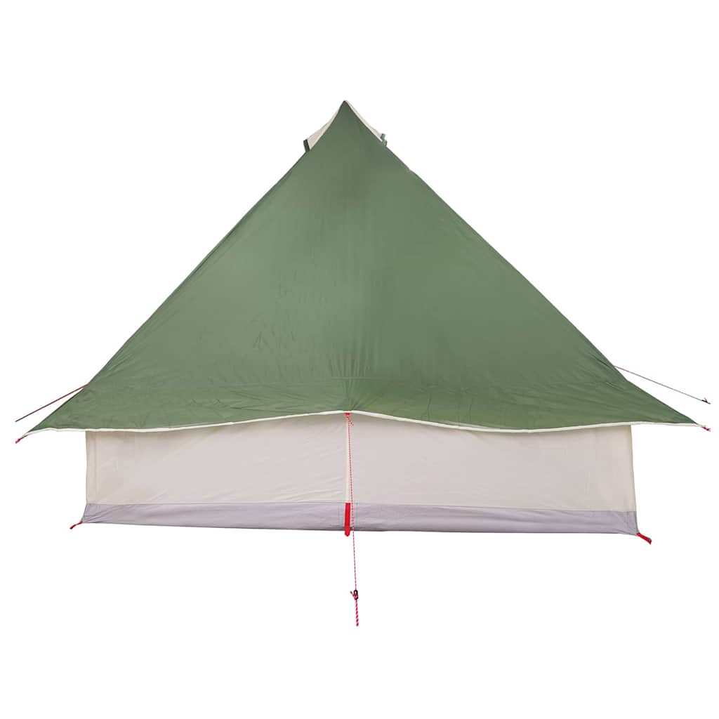 Tipi telt med tag med opbevaring Grøn 358 x 296 x 258 cm taft