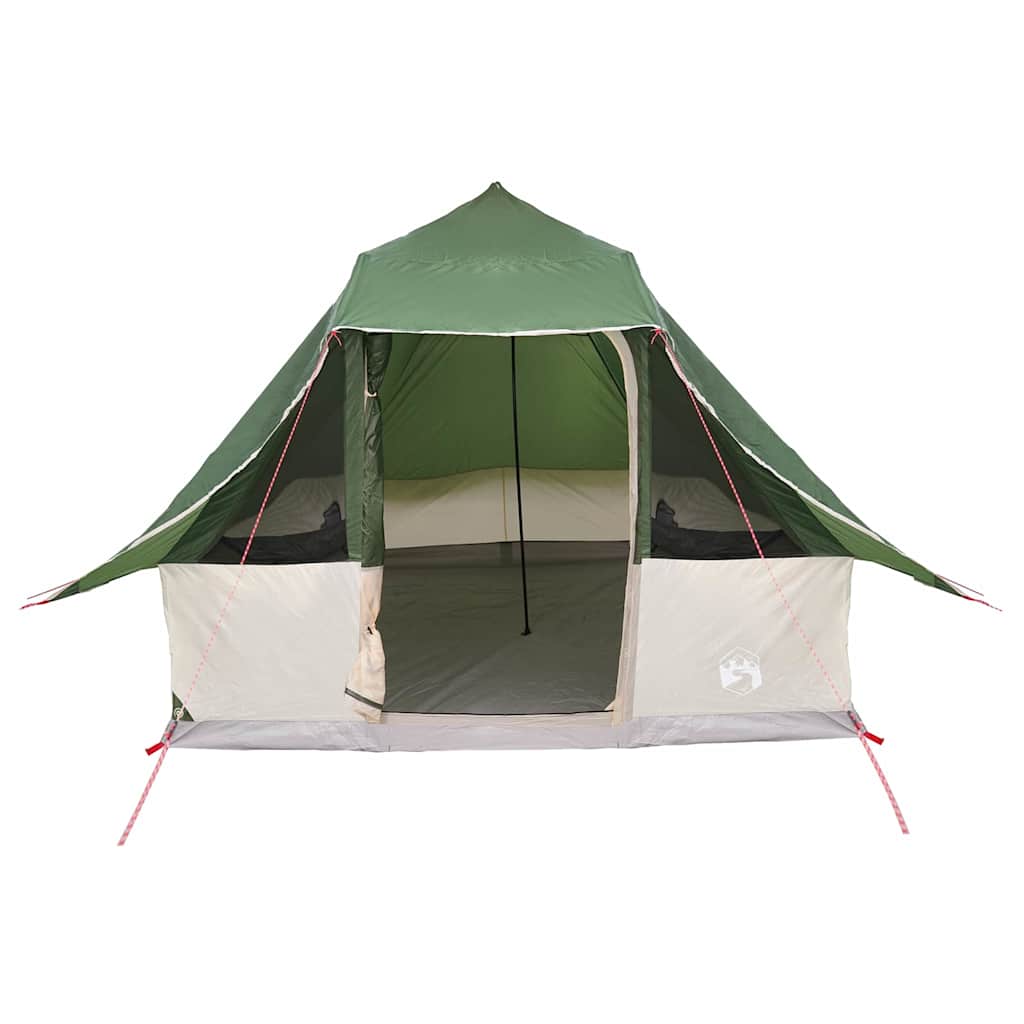 Tipi telt med tag med opbevaring Grøn 358 x 296 x 258 cm taft