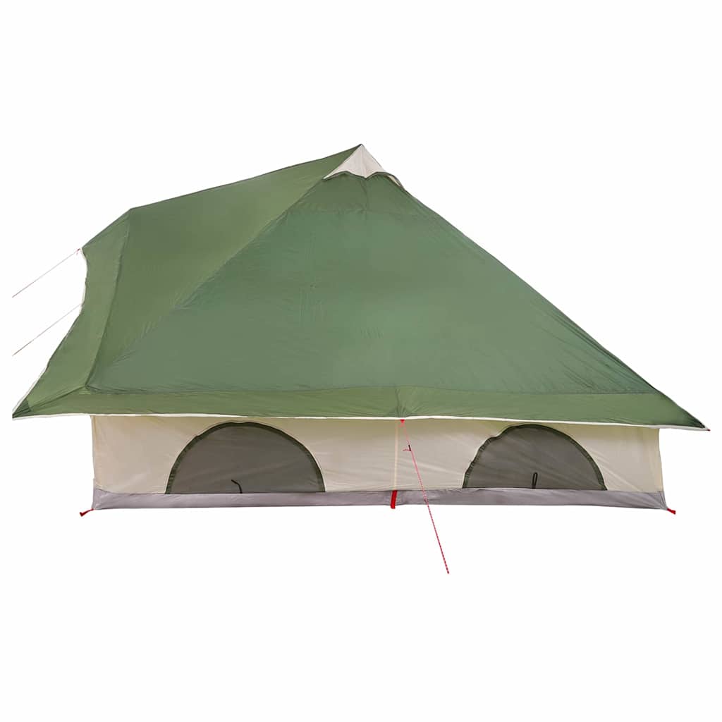 Tipi telt med tag med opbevaring Grøn 358 x 296 x 258 cm taft
