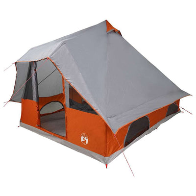 Tipi telt med tag Grå og orange 358 x 296 x 258 cm taft