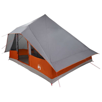 Tipi telt med tag Grå og orange 364 x 281 x 257 cm taft