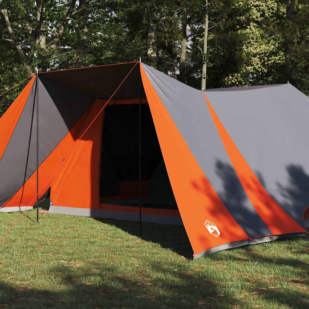 Tipi telt med tag Grå og orange 660 x 456 x 200 cm taft