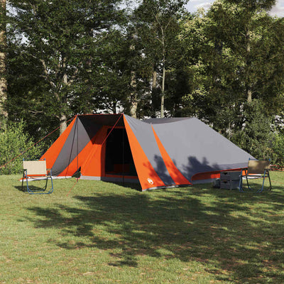 Tipi telt med tag Grå og orange 660 x 456 x 200 cm taft