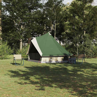 Tipi telt med tag med opbevaring Grøn 400 x 346 x 250 cm taft