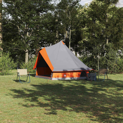 Tipi telt med tag Grå og orange 400 x 346 x 250 cm taft