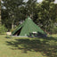 Tipi telt med tag med opbevaring Grøn 560 x 560 x 300 cm taft