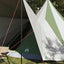 Tipi telt med tag med opbevaring Grøn 510 x 690 x 330 cm taft