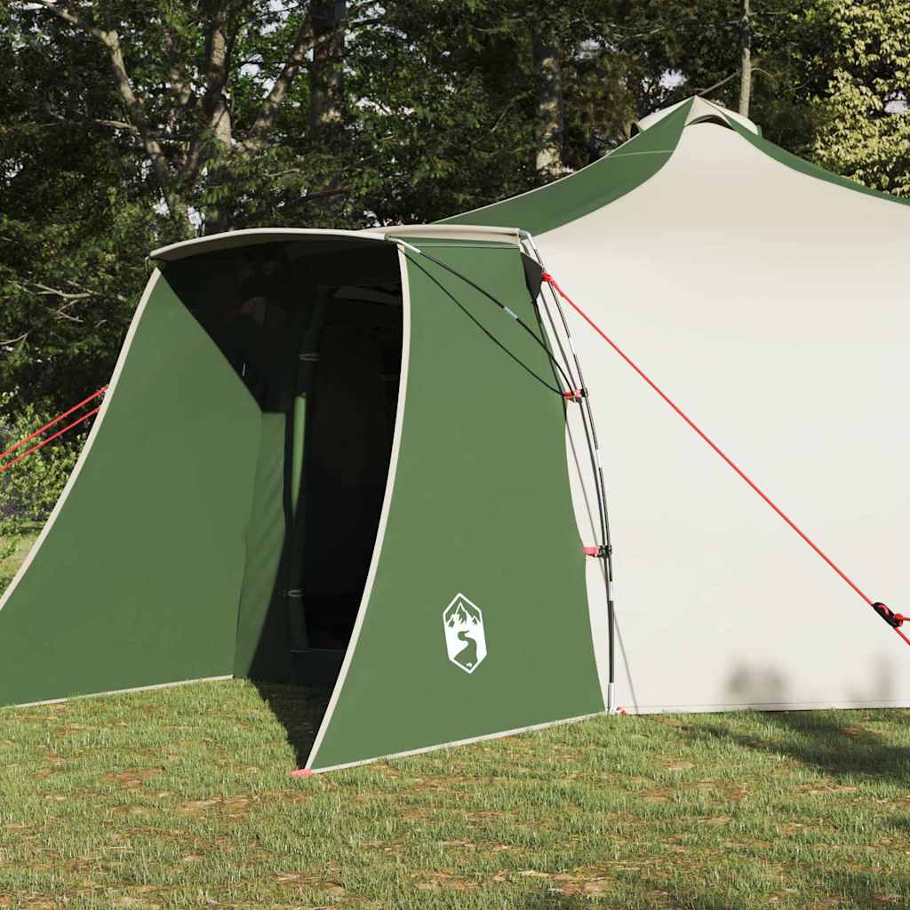 Tipi telt med tag med opbevaring Grøn 492 x 492 x 275 cm taft