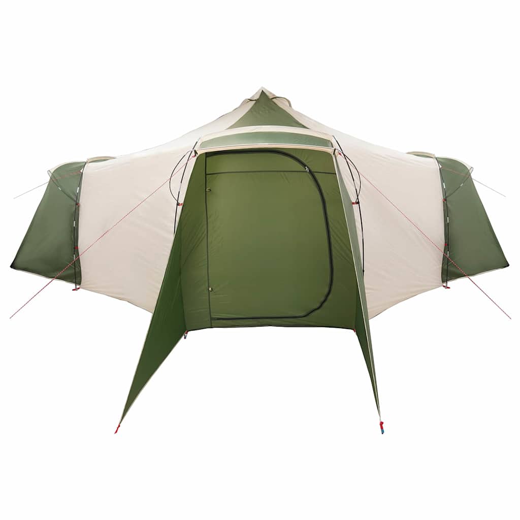 Tipi telt med tag med opbevaring Grøn 492 x 492 x 275 cm taft