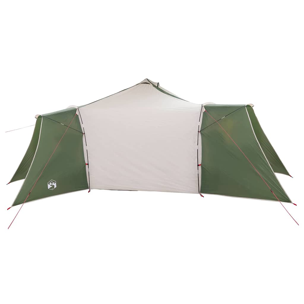 Tipi telt med tag med opbevaring Grøn 492 x 492 x 275 cm taft