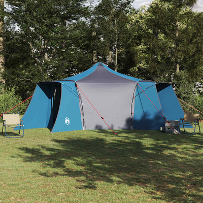 Tipi telt med tag med opbevaring Blå 492 x 492 x 275 cm taft